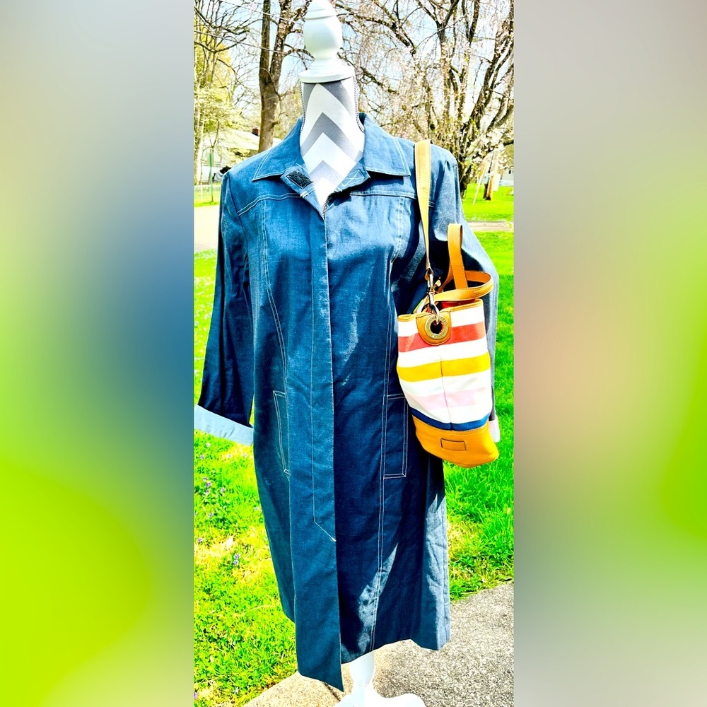 Nicole Miller Collection Jean Dress or Coat Size:L​ Vintage Linen NWOT